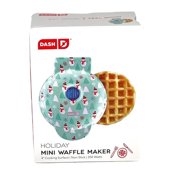 Dash Snowman Mini Waffle Maker, Blue - Picture 7 of 7